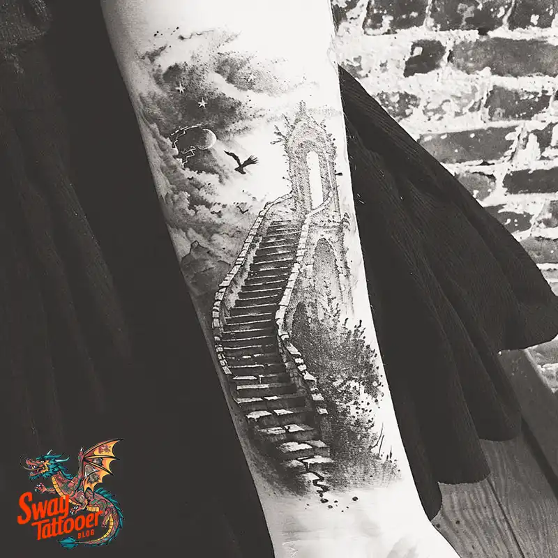 100 Stairway to Heaven Tattoo Ideas, Design and Meaning 26 Stairway to Heaven Tattoo Ideas