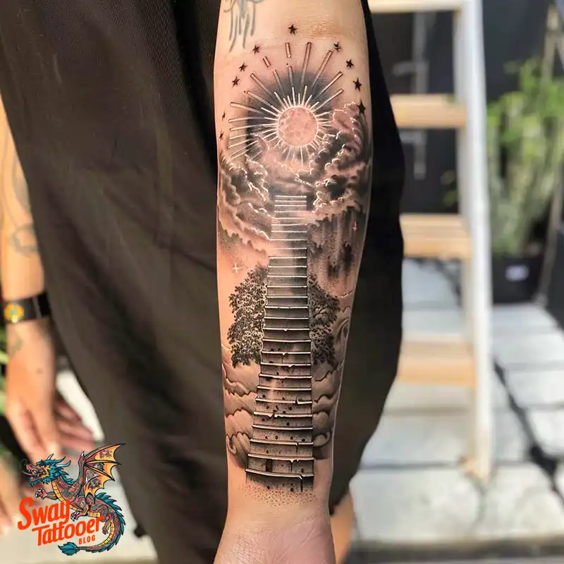 100 Stairway to Heaven Tattoo Ideas, Design and Meaning 21 Stairway to Heaven Tattoo Ideas