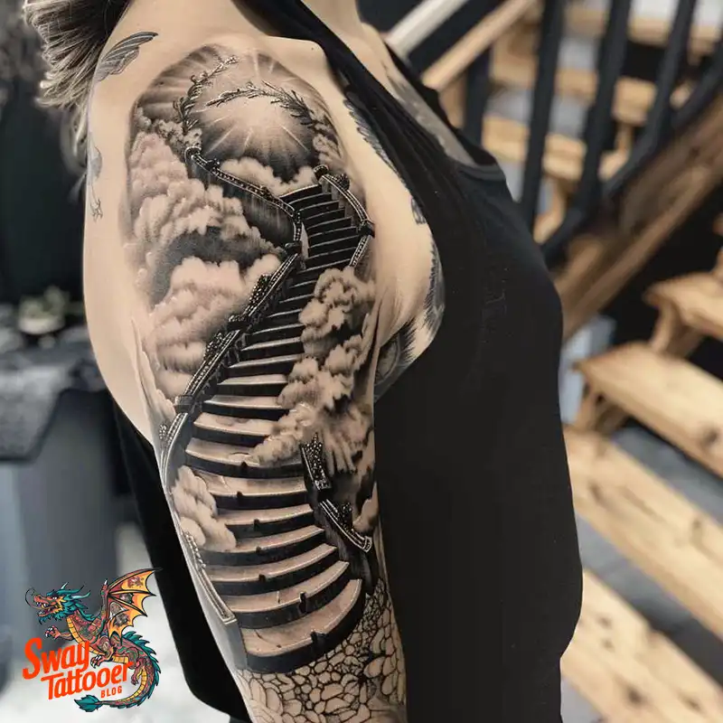 100 Stairway to Heaven Tattoo Ideas, Design and Meaning 15 Stairway to Heaven Tattoo Ideas