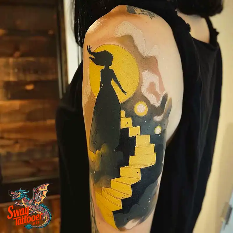 100 Stairway to Heaven Tattoo Ideas, Design and Meaning 12 Stairway to Heaven Tattoo Ideas