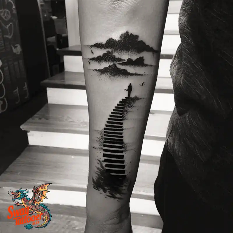100 Stairway to Heaven Tattoo Ideas, Design and Meaning 85 stairway to heaven9
