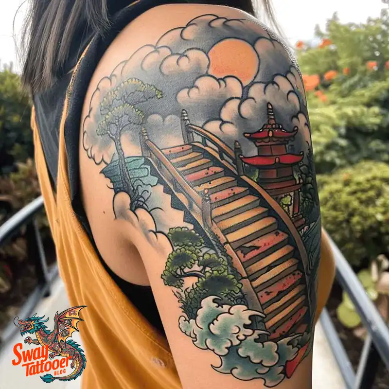 100 Stairway to Heaven Tattoo Ideas, Design and Meaning 4 Stairway to Heaven Tattoo Ideas