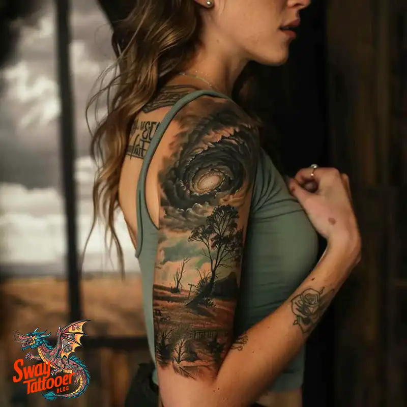 Tornado tattoo Design