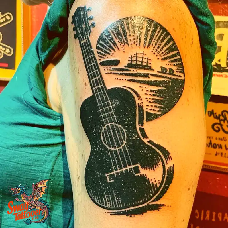 Ukulele Tattoo Design