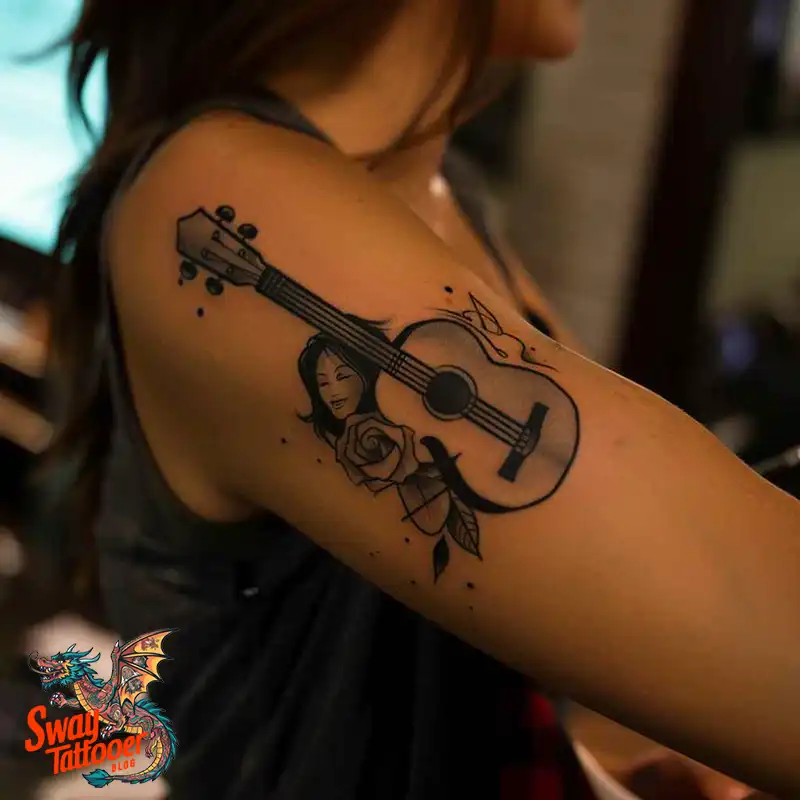 Ukulele Tattoo Design