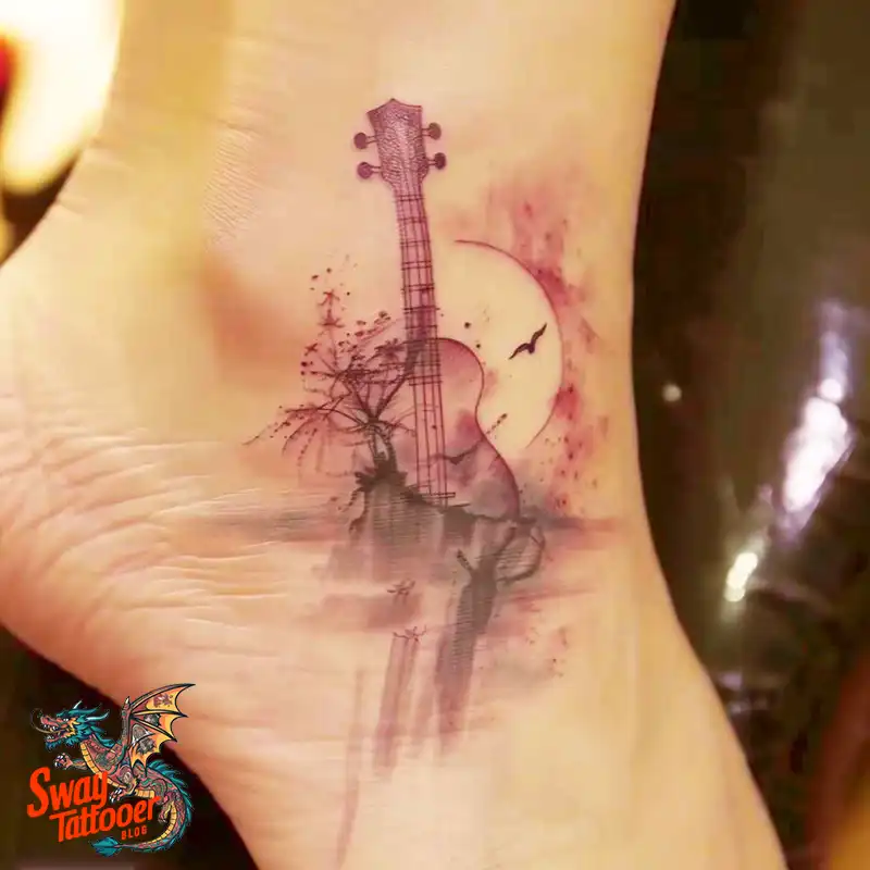Ukulele Tattoo Design