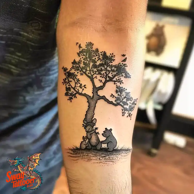 150 Winnie the Pooh Tattoo Ideas, Designs and Meaning 130 winnie the pooh20
