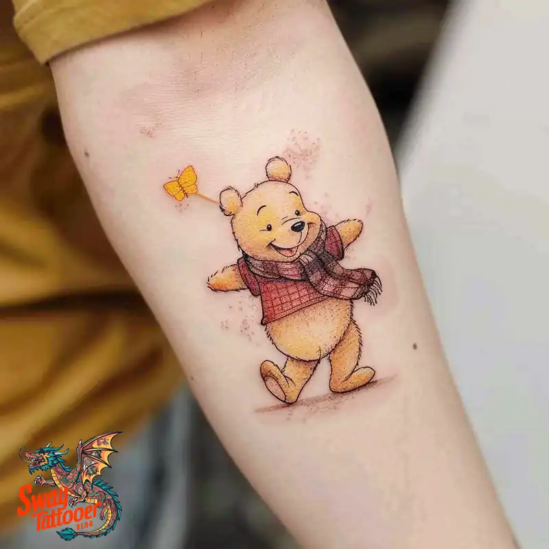 150 Winnie the Pooh Tattoo Ideas, Designs and Meaning 110 winnie the pooh41