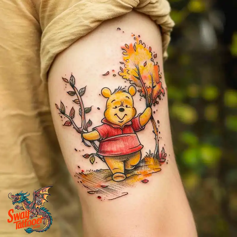 150 Winnie the Pooh Tattoo Ideas, Designs and Meaning 112 winnie the pooh43