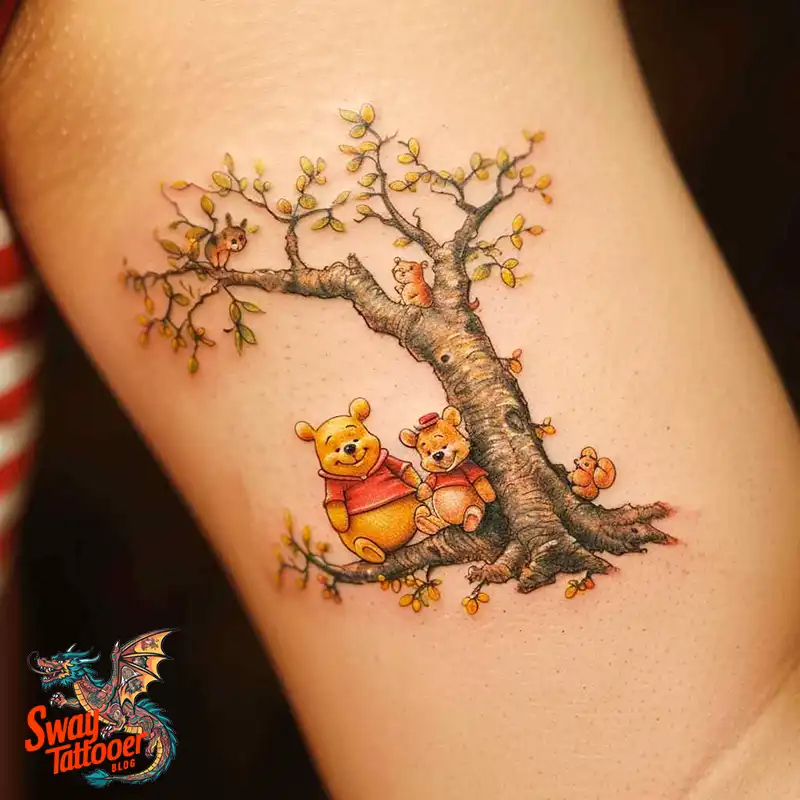 150 Winnie the Pooh Tattoo Ideas, Designs and Meaning 90 winnie the pooh57
