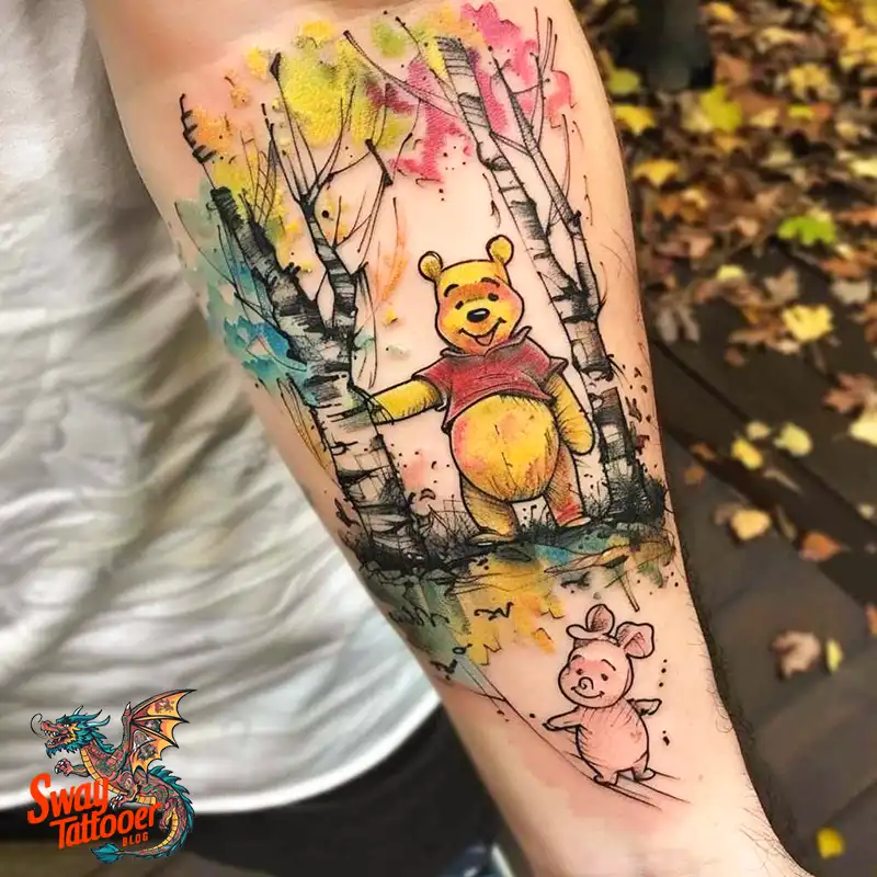 150 Winnie the Pooh Tattoo Ideas, Designs and Meaning 82 winnie the pooh68