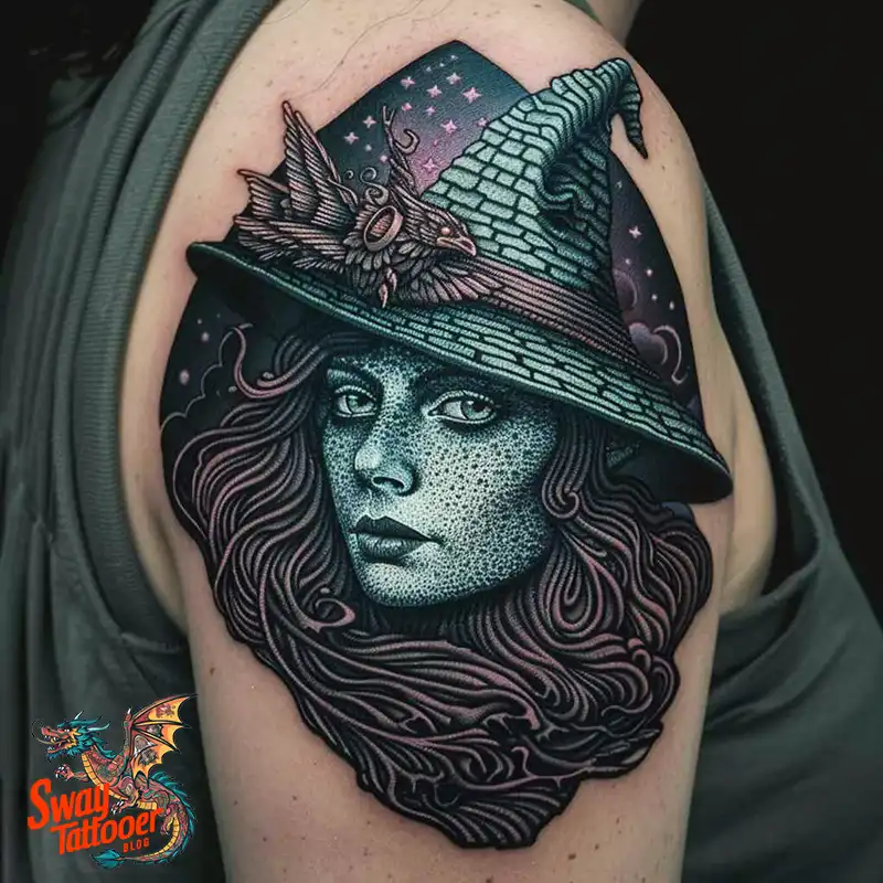 Witch Tattoo Design