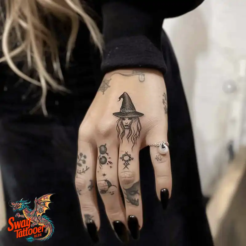Witch Tattoo Design