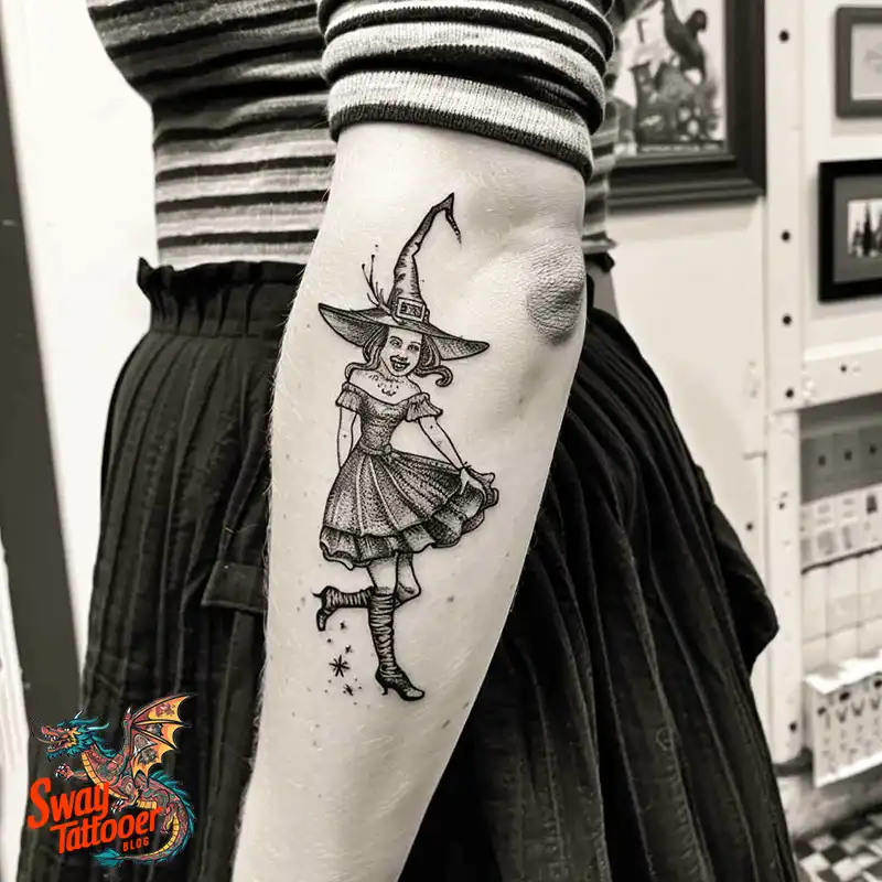Witch Tattoo Design