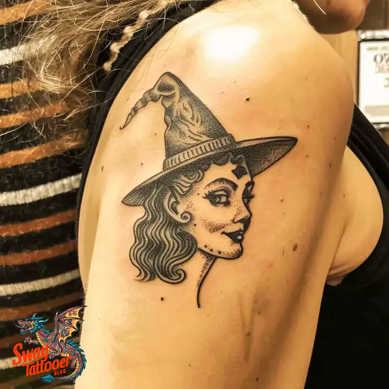 Witch Tattoo Design