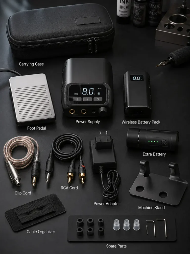 Best Tattoo Power Supply 2026 (Review + Buying Guide) 3 tattoo power supply Accessories