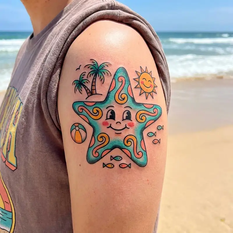 100 Starfish Tattoos: Meaning, Styles & Design Ideas 43 Starfish Tattoo Design