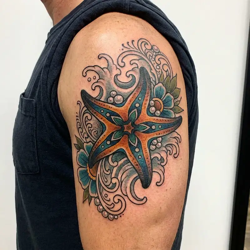 100 Starfish Tattoos: Meaning, Styles & Design Ideas 36 Starfish Tattoo Design